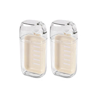 Portable Travel Soap Dish with Lid and Drain for Business Trips