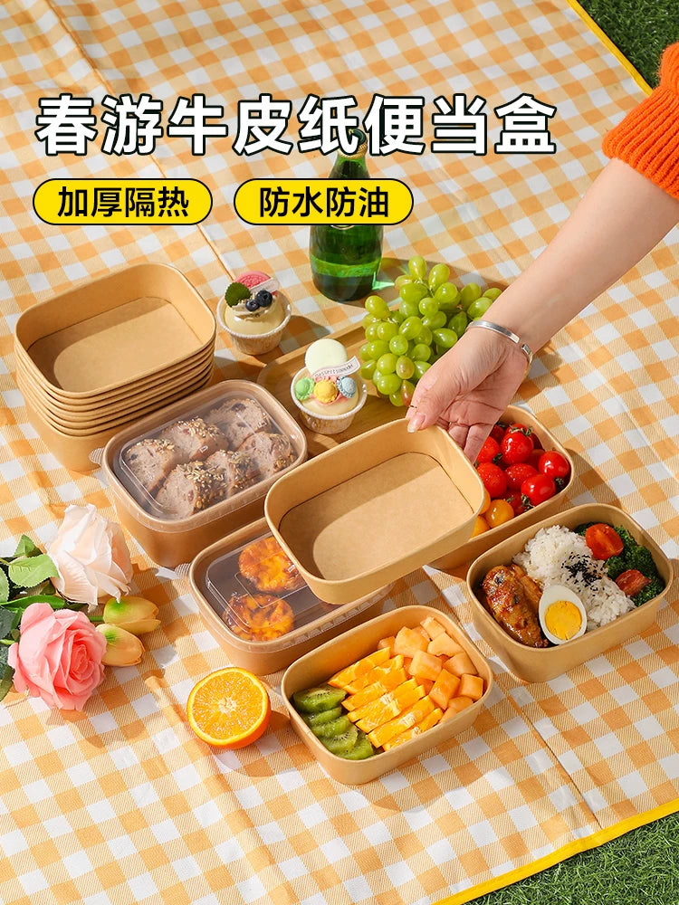 Disposable Camping Picnic Tableware Set with Cups, Bowls, and Bamboo Chopsticks