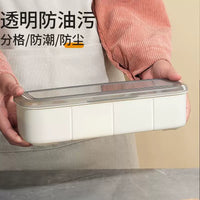 Multi-Compartment Seasoning Box with Spoons, Moisture-Proof Spice Container for Kitchen