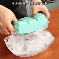 Silicone Ice Cube Tray, Easy-Release Large Square Ice Mold for Drinks and Whiskey