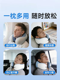 German U-Shaped Travel Neck Pillow for Airplanes and Napping, Portable Cervical Support Pillow