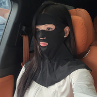 Summer Ice Silk UV Protection Face Mask with Neck Gaiter for Outdoor Sports