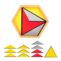 Montessori Geometric Puzzle Boards Educational Toy for Kids, Sensory Training Triangle Composition