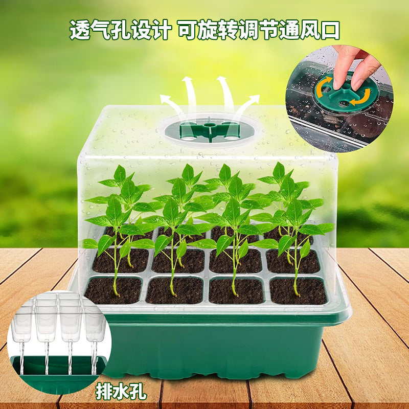 Breathable Seedling Starter Trays with Tools and Plant Labels for Home Gardening