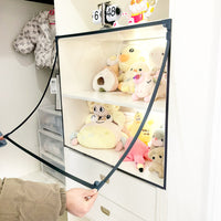 Ultra-Transparent PVC Dustproof Cabinet Curtain with Magnetic Strip for Bookcases and Cupboards