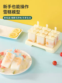 Food-Grade Ice Pop Molds for Homemade Frozen Treats, Reusable Ice Cream Bar Maker for Kids and Adults