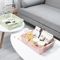Desktop Plastic Storage Basket for A4 Documents and Office Supplies