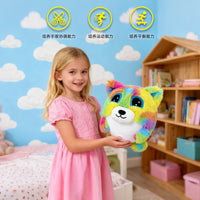 Inflatable Rainbow Plush Toy for Kids, Soft Bouncing Cartoon Animal Doll