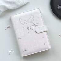 INS Style Angel Wing A5 PU Leather Photocard Binder with Loose-Leaf Pages