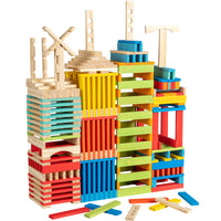 Montessori Wooden Stacking Building Blocks for Early Education