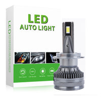 Bullet Head LED Car Headlight Bulb H1 H7 H11 9005 9012 H4 Ultra-Bright Dual Copper Tube