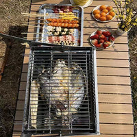 Portable 360° Rotatable BBQ Grill for Outdoor Camping and Picnics