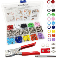Colorful Snap Fastener Kit with Pliers Tool for DIY Crafting