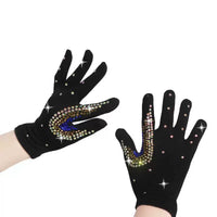 Figure Skating Training Gloves with Rhinestones for Kids and Adults