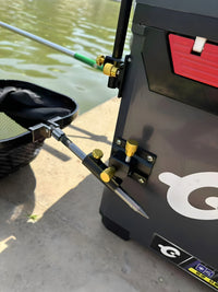 Fishing Box Accessories Set: Aluminum Alloy Rod Holder, Bait Tray, Keepnet Holder, and Umbrella Stand