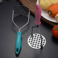 Stainless Steel Manual Garlic Press and Masher for Home Kitchen