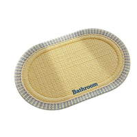 Diatomaceous Earth Absorbent Non-Slip Bathroom Mat with Linen Feel, Quick Dry Floor Mat for Home