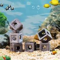 Ceramic Aquarium Decoration, Fish Tank Landscaping Ornament, Micro-Landscape Shrimp Cave, Fish & Shrimp Hiding Breeding House