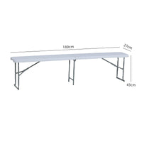 6ft Foldable HDPE Portable Bench for Meetings, Outdoor Camping, and Garden