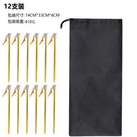 Deluxe Aluminum Alloy Tent Stakes, 23cm Heavy-Duty Windproof Ground Pegs with Rope for Outdoor Camping and Canopies