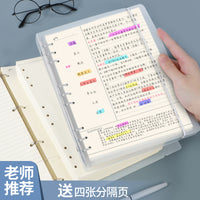 A4/B5 Loose-Leaf Notebook with Removable Refills, Cornell/Lined/Blank Pages for Study & Work