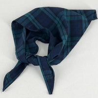 Japanese Style Plaid Color Block Scarf Small Necktie Retro Shawl Headscarf for Women
