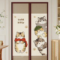 Magnetic Screen Door Curtain for Mosquito Protection, Self-Adhesive, Punch-Free Installation