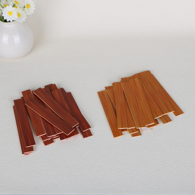 Dollhouse Miniature Wood Grain Herringbone Parquet Flooring for Kitchen Bathroom Living Room Decor