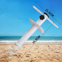 Portable Iron Spiral Beach Umbrella Ground Anchor Stand for Outdoor Sunshade