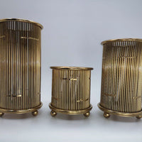 American Retro Metal Flower Vase for Home and Office Decor