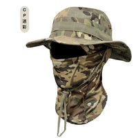 Tactical Camouflage Boonie Hat and Full Face Mask Set for Outdoor Activities