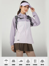 Unisex UV Protection Jacket with Detachable Hood for Outdoor Sports
