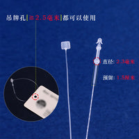 Transparent Round Head Tag String Disposable Hanging Merchandise Label Rope Plastic Snap Lock Pin Tag Fastener Wholesale