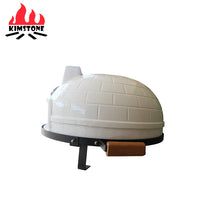 Outdoor Chimney-Style Pizza Oven 21-inch Tabletop Ceramic Pizza Maker for Restaurant and Outdoor BBQ