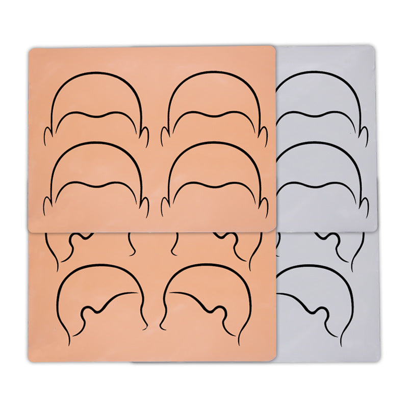 Microblading Practice Skin Head Model for Beginners - Silicone Faux Skin for Hair Stroke Practice