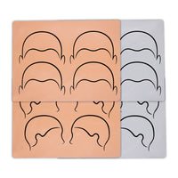 Microblading Practice Skin Head Model for Beginners - Silicone Faux Skin for Hair Stroke Practice