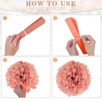 11-Piece Paper Flower Ball Set for Birthday Parties, Weddings, and Festive Decorations