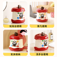 Dopamine Desktop Mini Trash Can with Lid, Cute Creative Waste Bin for Dorm and Office