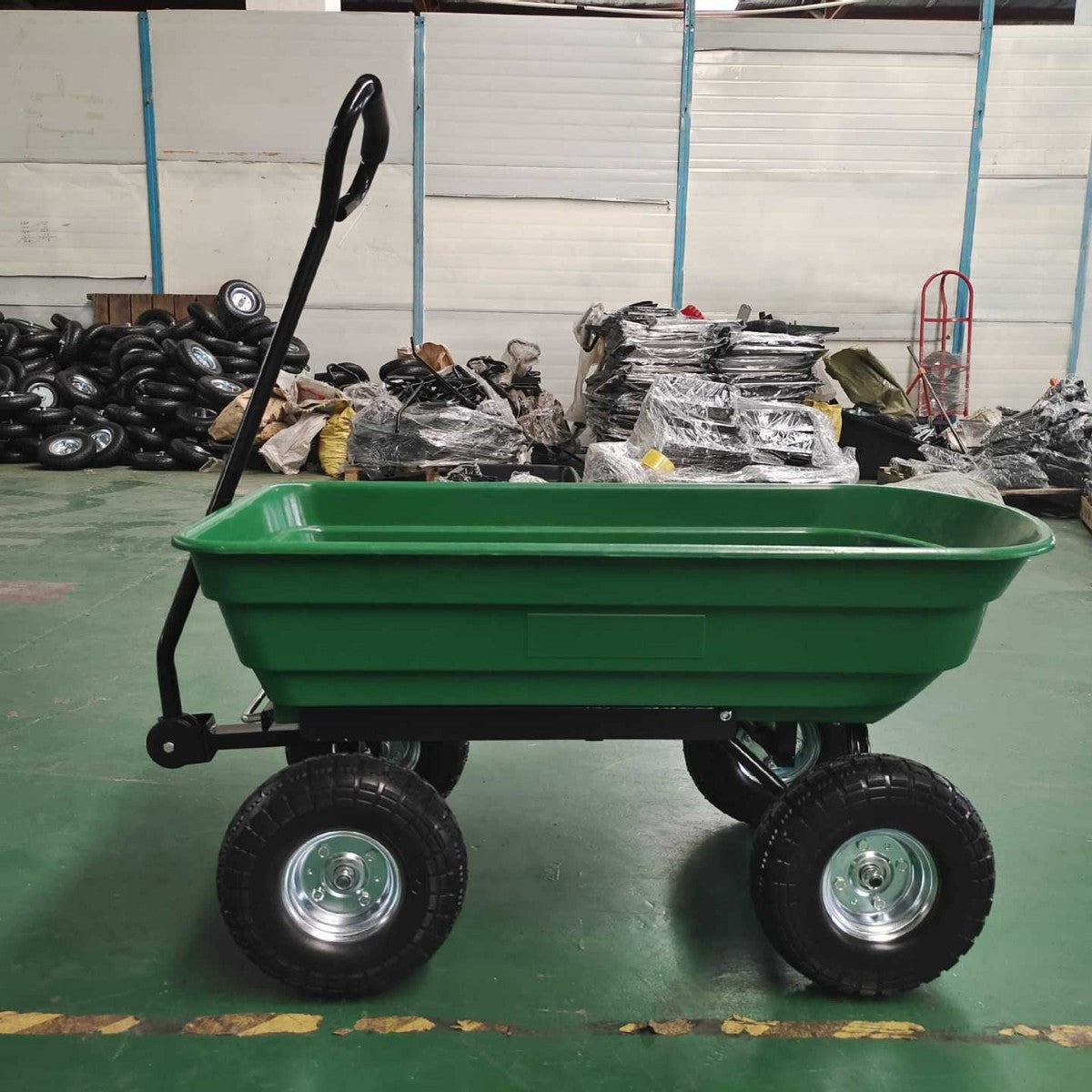 75L Garden Dump Cart with Tow Hitch