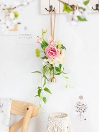 Aying Artificial Floral Door Hanging Garland for Balcony, Bedroom, or Bathroom Wall Decor