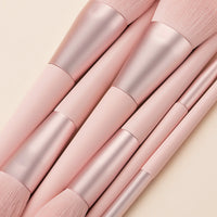 11-Piece Pink Makeup Brush Set with Ultra-Soft Bristles