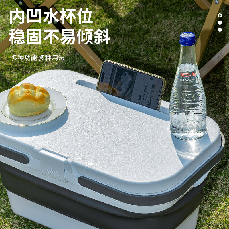 Foldable Outdoor Storage Box Camping Picnic Waterproof Organizer for Car Trunk