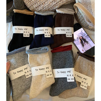 Soft Lambswool Blend Thermal Socks for Women, Korean Style Mid-Calf, Thickened and Fleece-Lined for Autumn/Winter