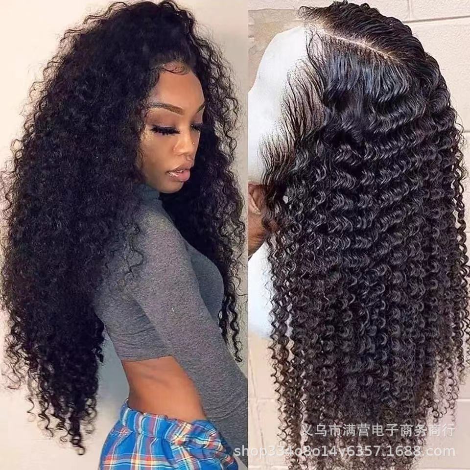 African American Kinky Curly Long Corn Wave Wig for Women