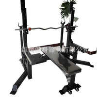 Commercial Home Gym Weight Bench Press Rack Barbell Squat Stand Stainless Steel Competition-Grade