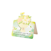 3D Floral Bouquet Greeting Cards for Thanksgiving and Festivals, Hand-Painted Rose Decorative Message Cards