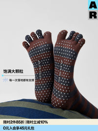 AR Professional Pilates Yoga Socks with Anti-Slip Grip and Five-Toe Design