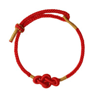 Handwoven Red String Bracelet with Auspicious Knots for Couples