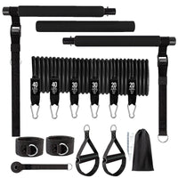 Yoga Pilates Bar Kit with Resistance Bands, Portable Workout Stick for Home Gym, TPE Material, 180 lbs Resistance