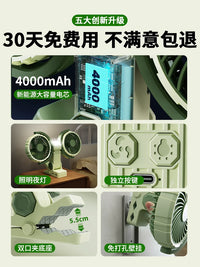 Dual-Head Clip-On USB Fan with 360° Rotation, Quiet Portable Rechargeable Fan for Bedside, Desk, or Dorm